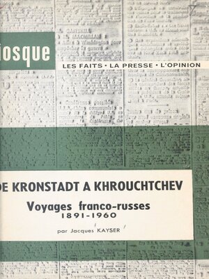 cover image of De Kronstadt à Khrouchtchev